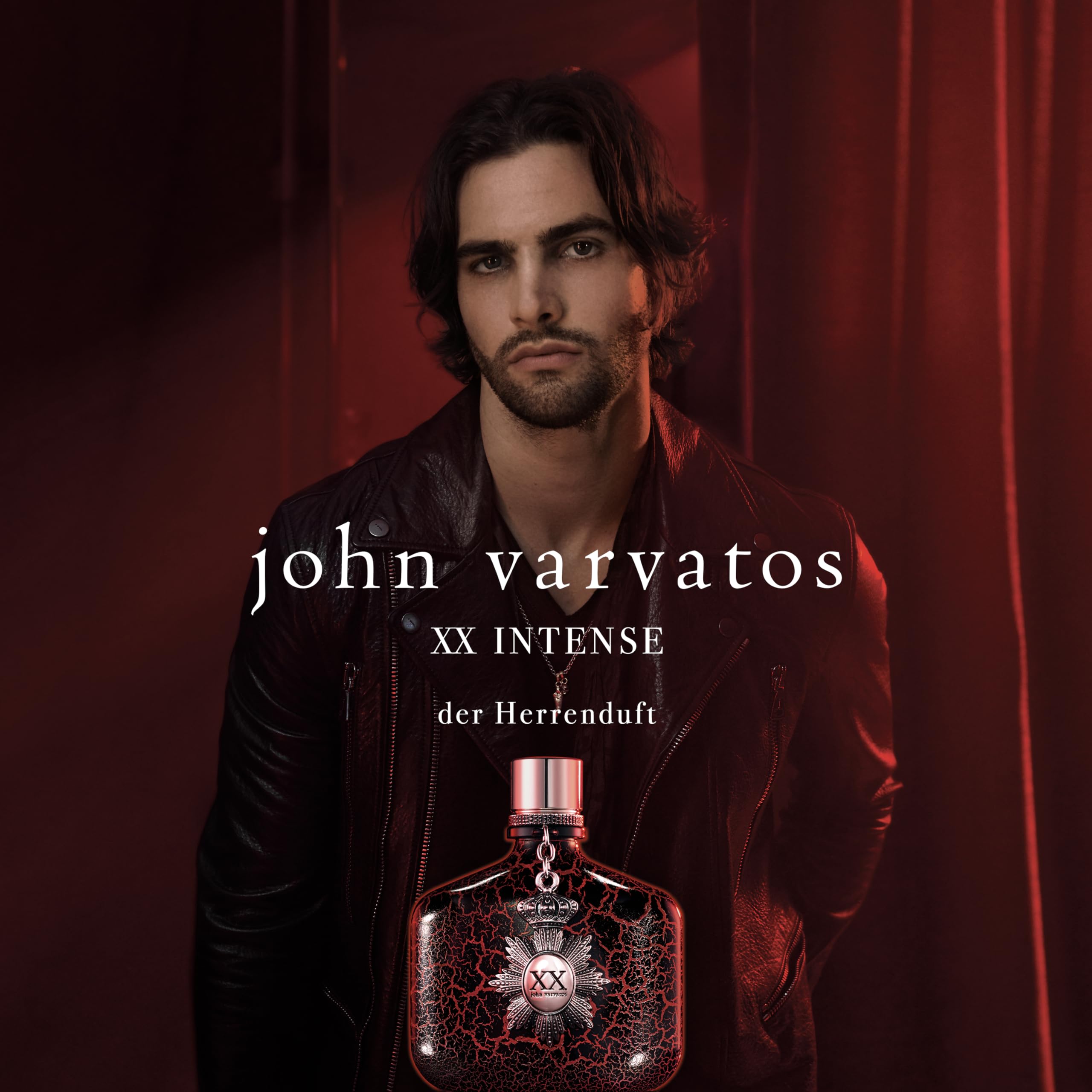 John Varvatos XX Intense Eau de Parfum, Zerstäuber, stimulierend, sinnlich und blumig, für Herren, 125 ml