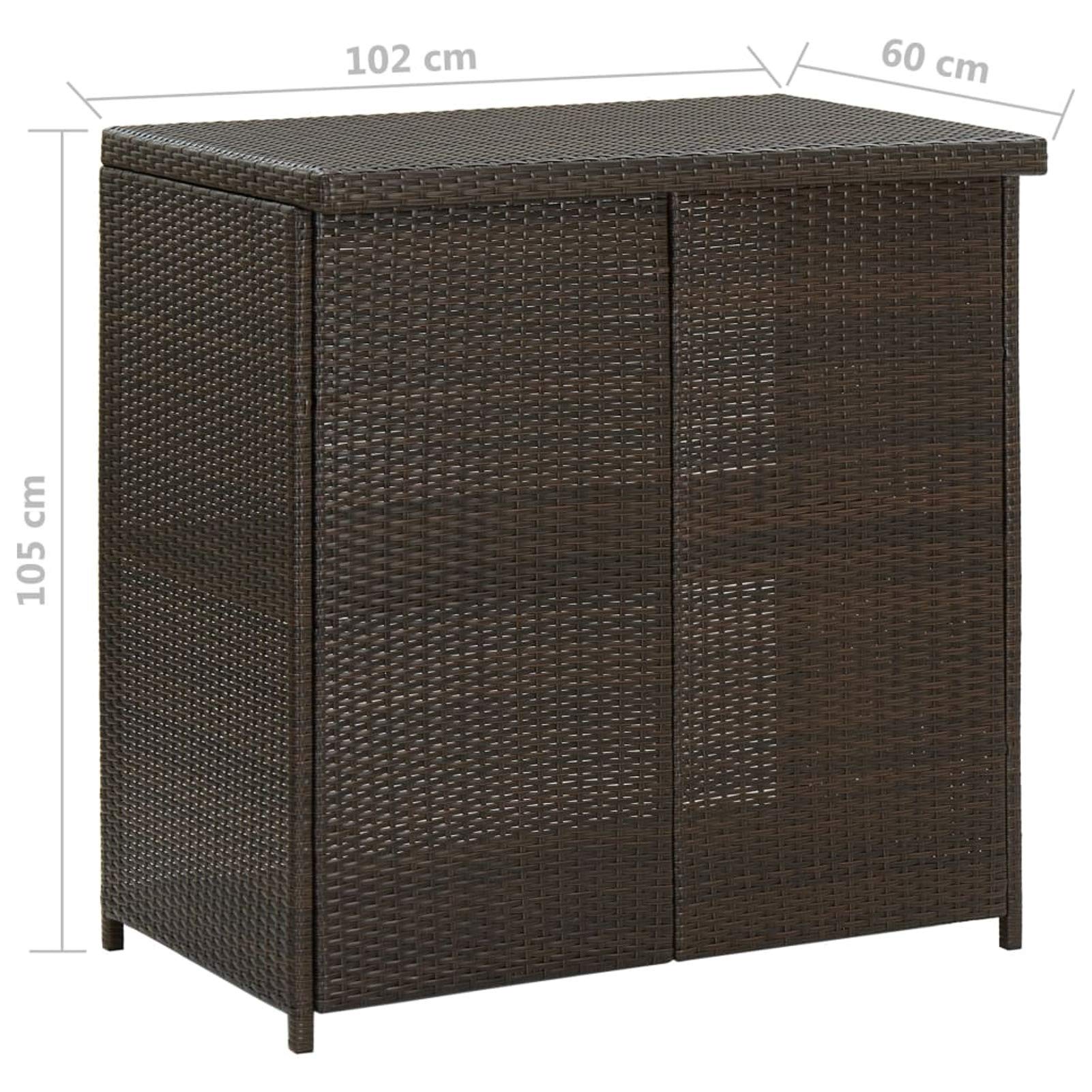 Tidyard Set Mesa y sillas de Bar jardín 3 Piezas Muebles de Jardin Exterior Conjuntos ratán sintético marrón