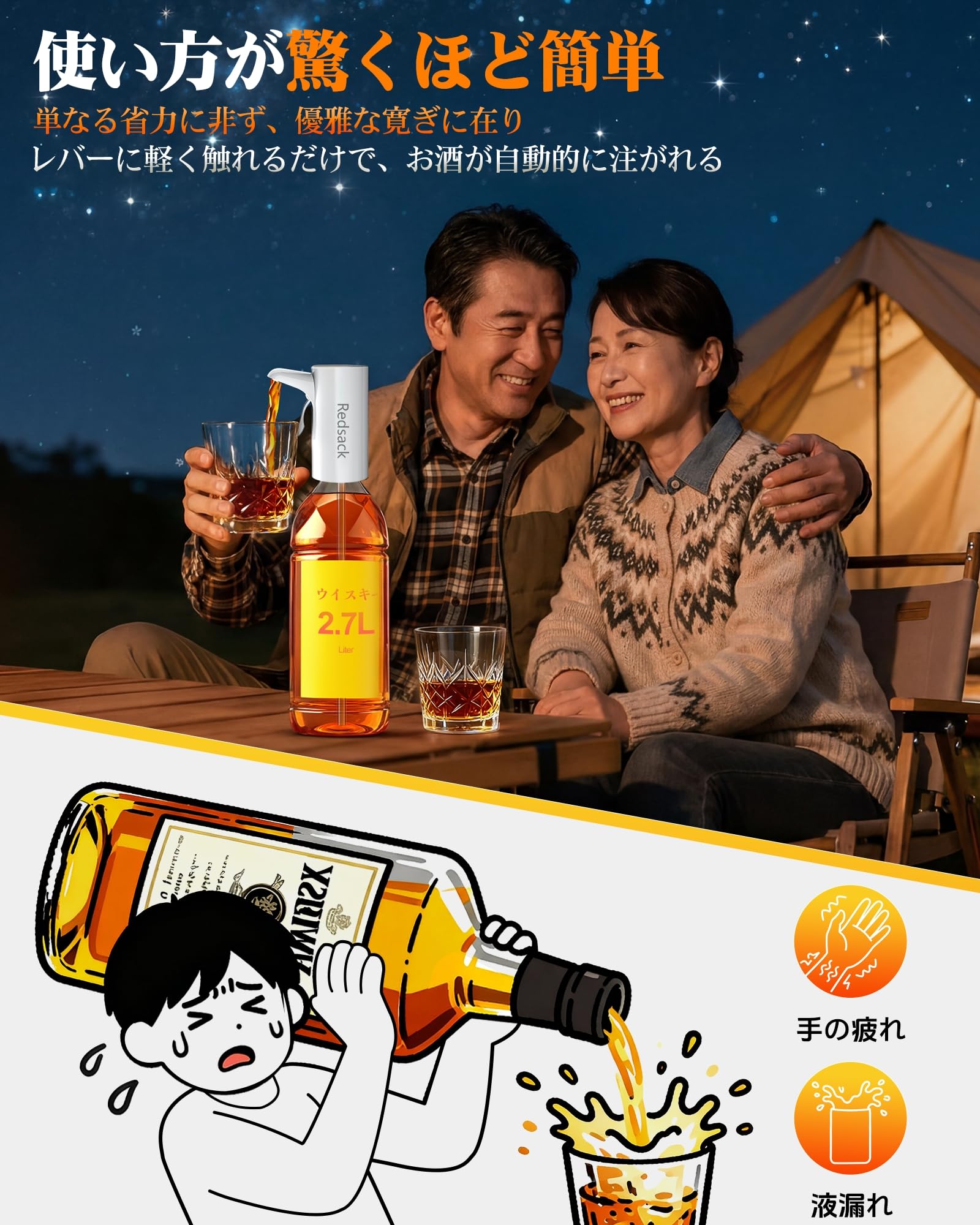Amazon.co.jp: 父の日ギフト 電動ウイスキーポンプ ディスペンサー