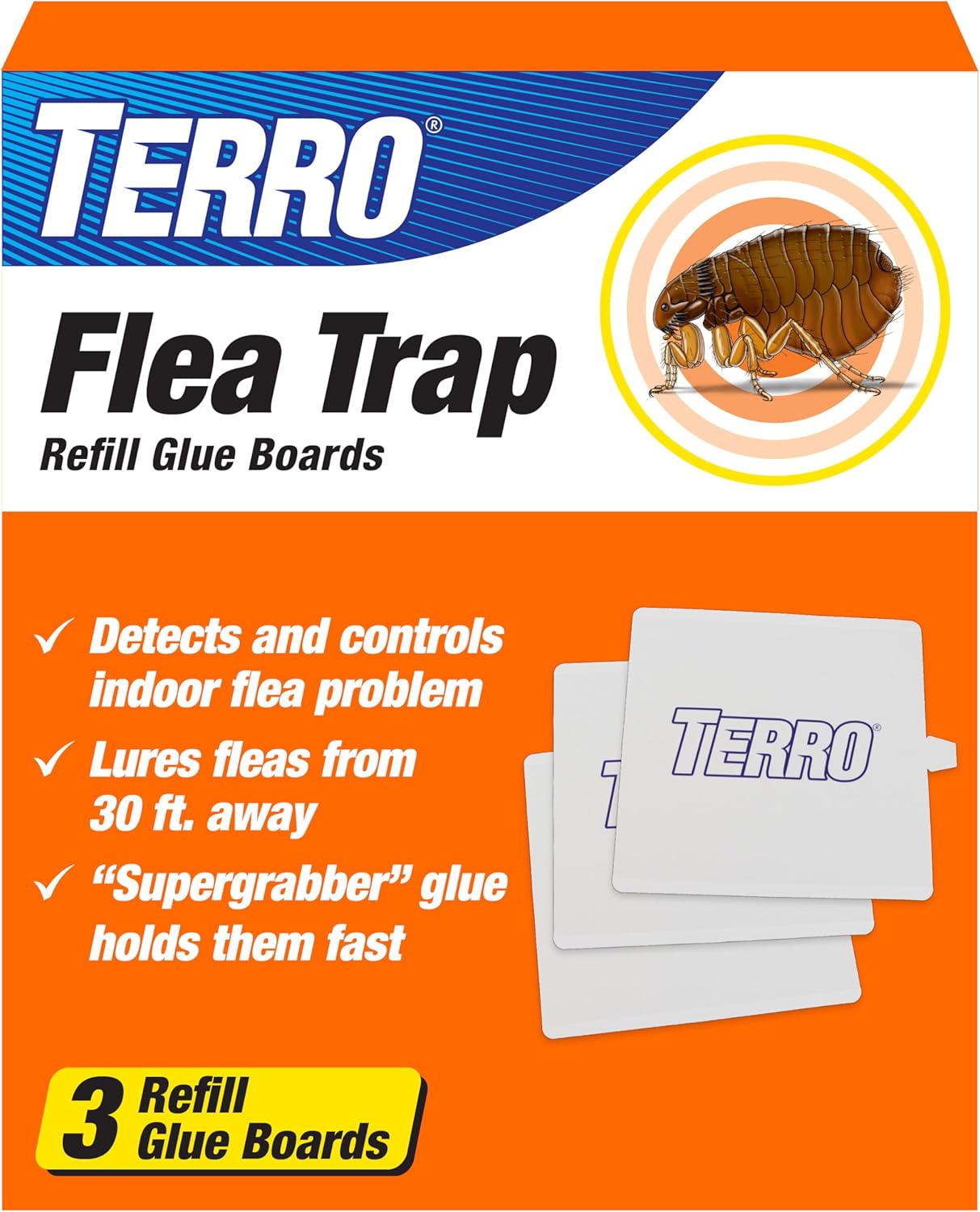 TERRO Flea Trap Refill Pack of Glue Cards for T230 Indoor Flea Trap – 3 Count (Pack of 1) – T231