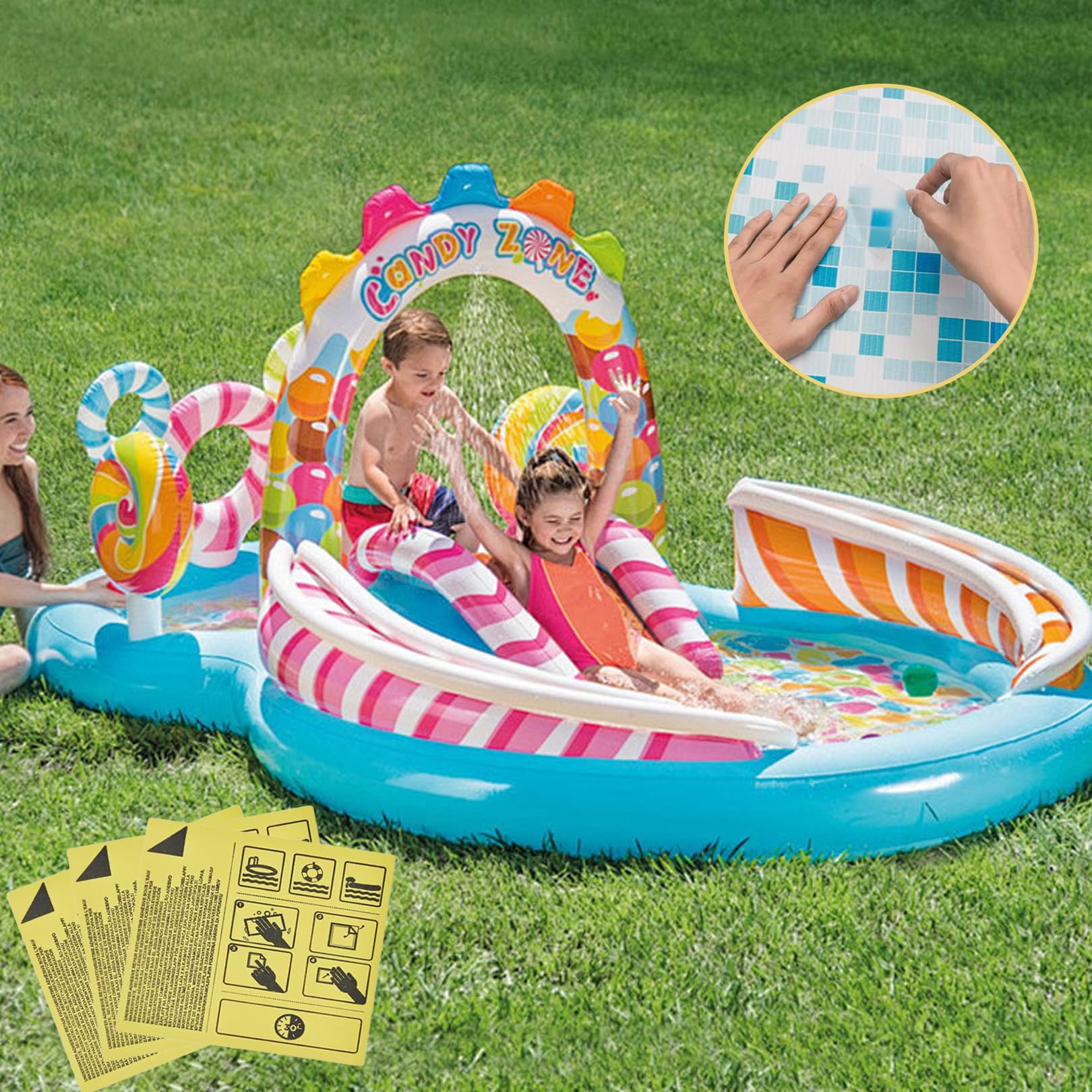 LUMOOM 10 Stück Pool Reparatur Set - Wasserdichte Flicken 10x10cm TPU