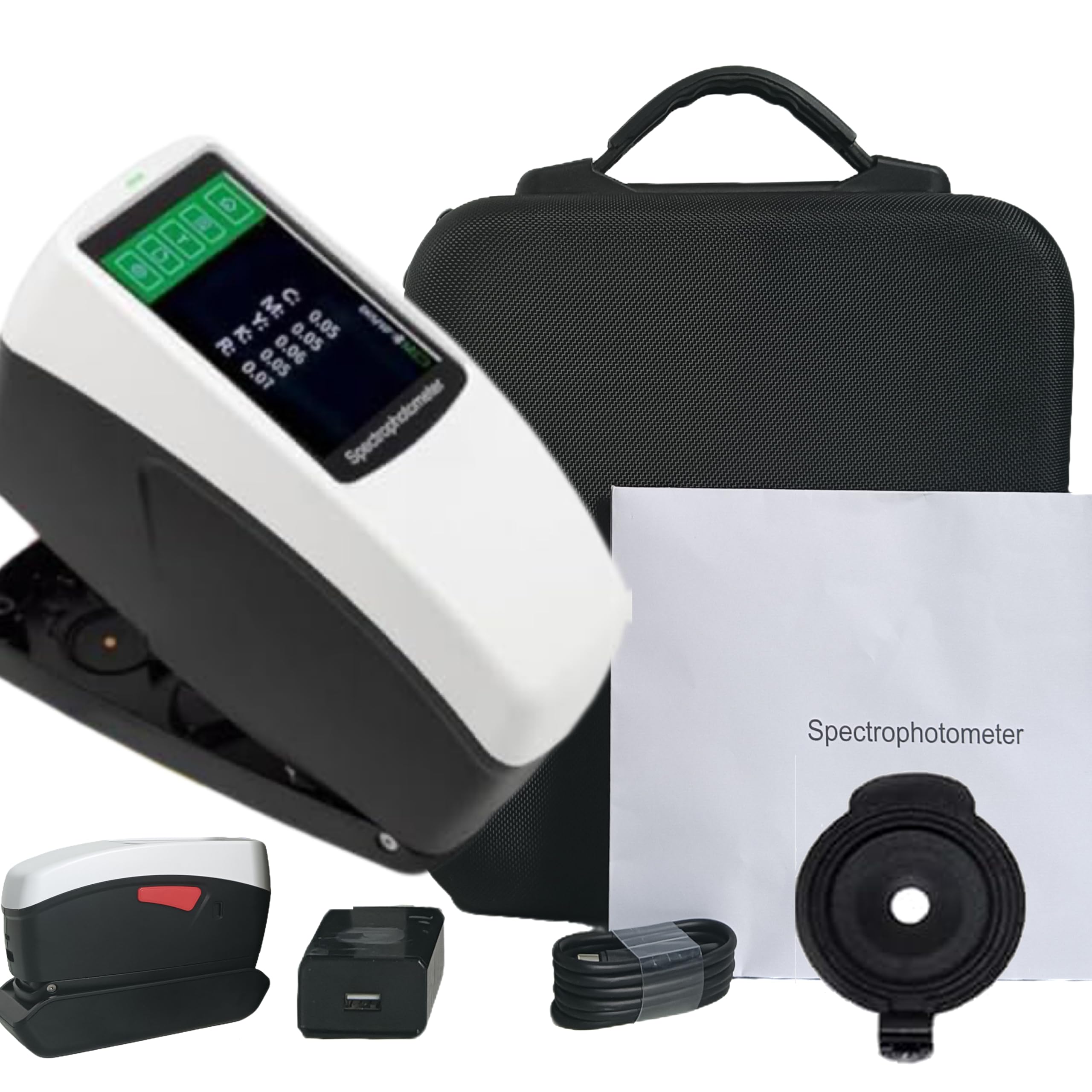 VTSYIQI Spectro Density Meter Portable Color Densitometer with 3.5 Inches Full Color Screen Caliber 5mm 0.01 Accuracy Repeatability Physical Positioning Include Software for Computer Connection