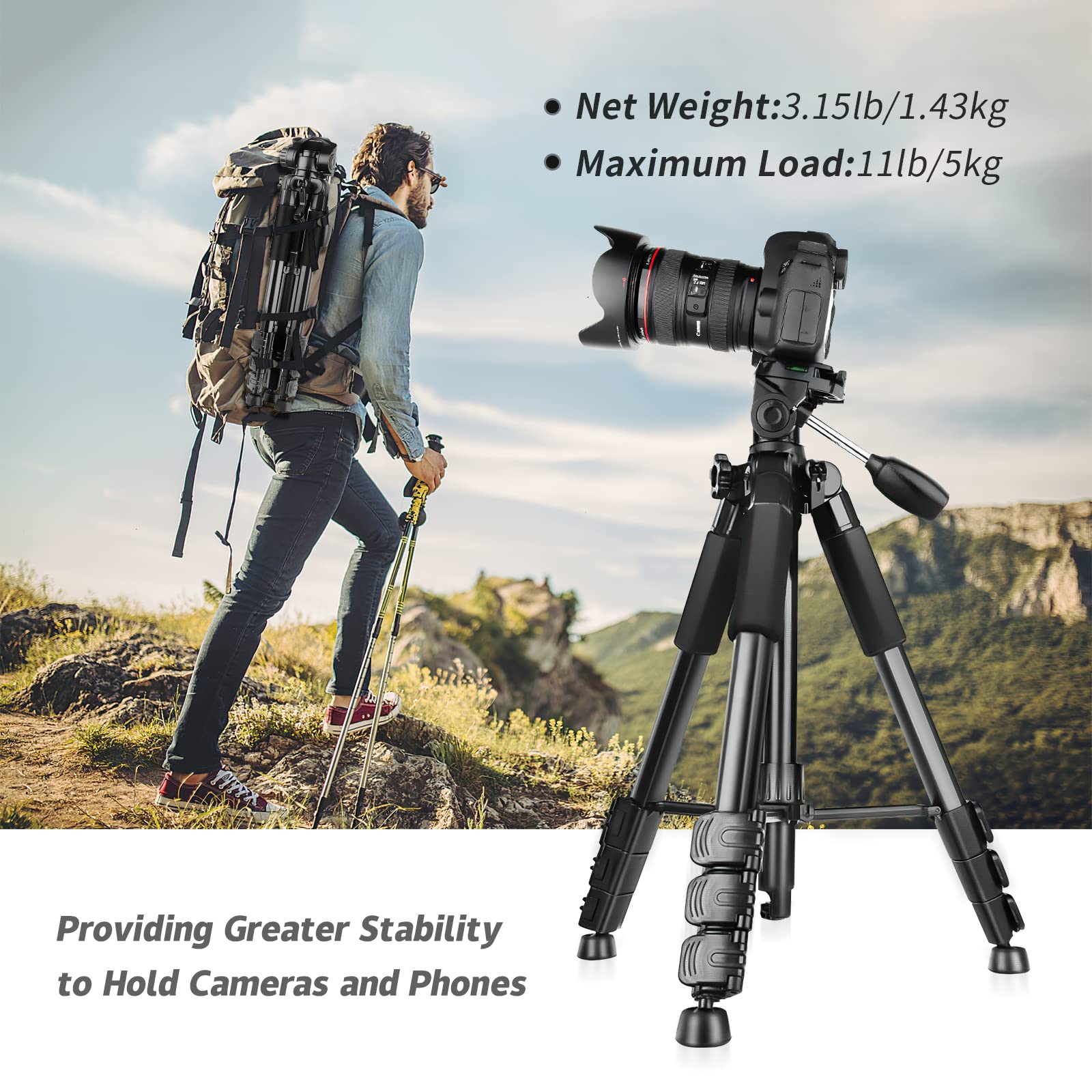 Walnut Tripod Stand For VisionMaster & StreamMaster - 10kg Capacity With 360° Rotation