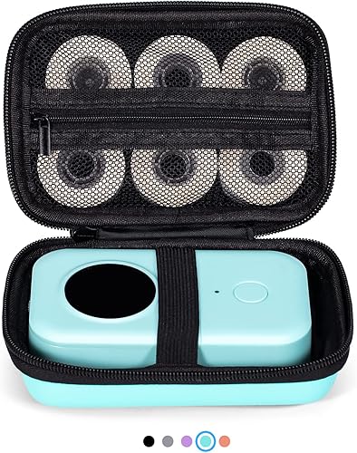 Miniatura 8 de Memoking T02 Estuche rígido de almacenamiento Compatible con Phomemo D30, SUPVAN E10, NIIMBOT D11, JADENS D110 y más, con bolsillo de malla con