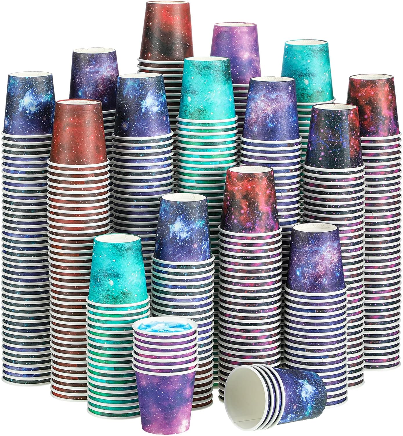 600 Pcs Disposable Paper Cups 2 oz Starry Sky Bathroom Cups