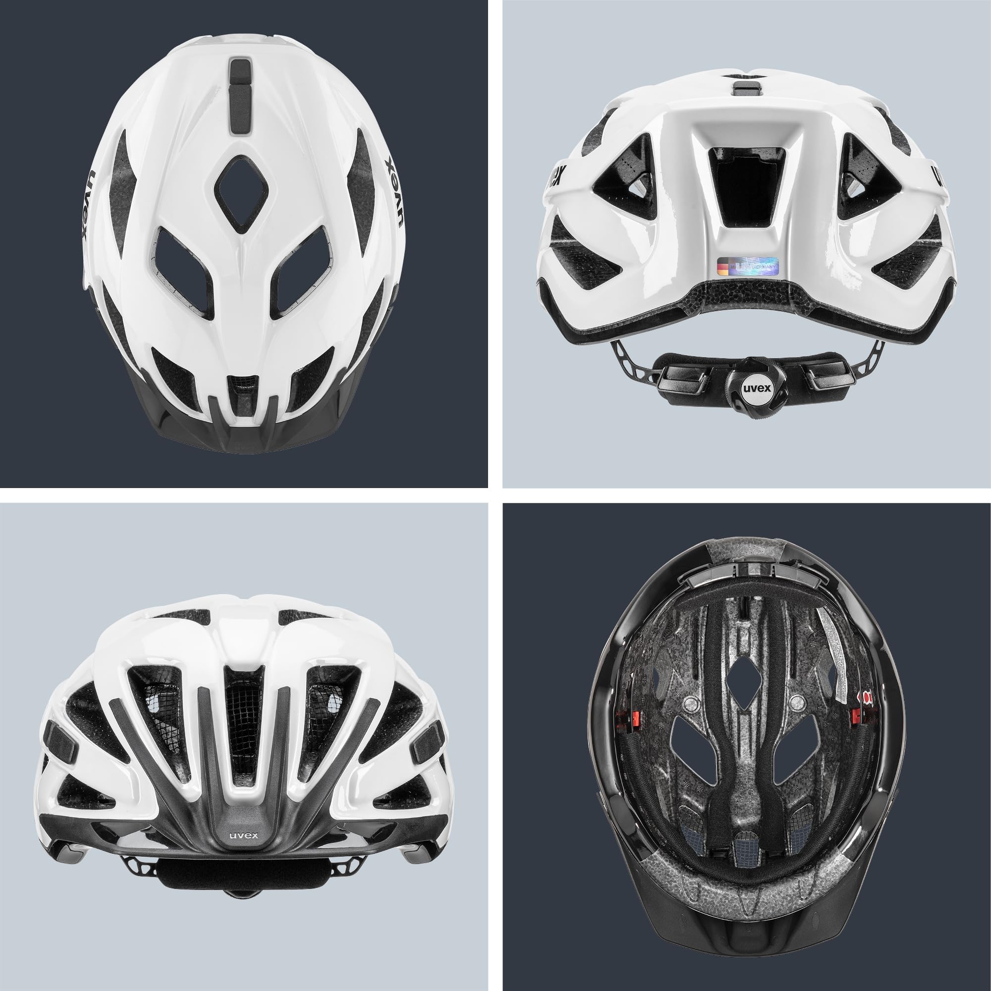 uvex Active Fahrradhelm, White Black, 52-57 cm Sport & Freizeit