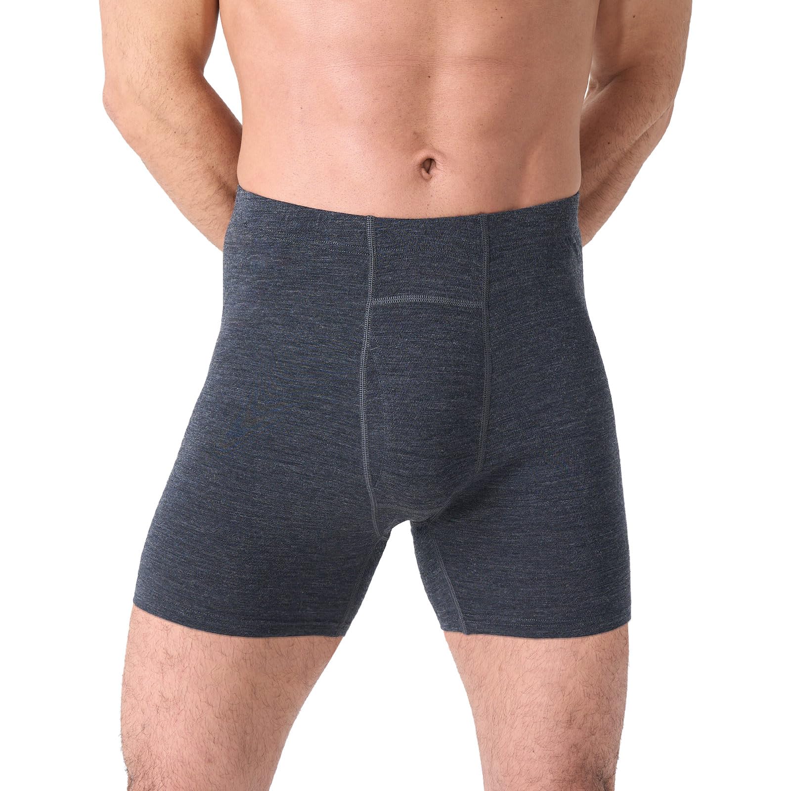 Merino Protect Merino Wool Underwear Men Odor Resistant Boxer Briefs Moisture Wicking Shorts for Long Hiking Flights