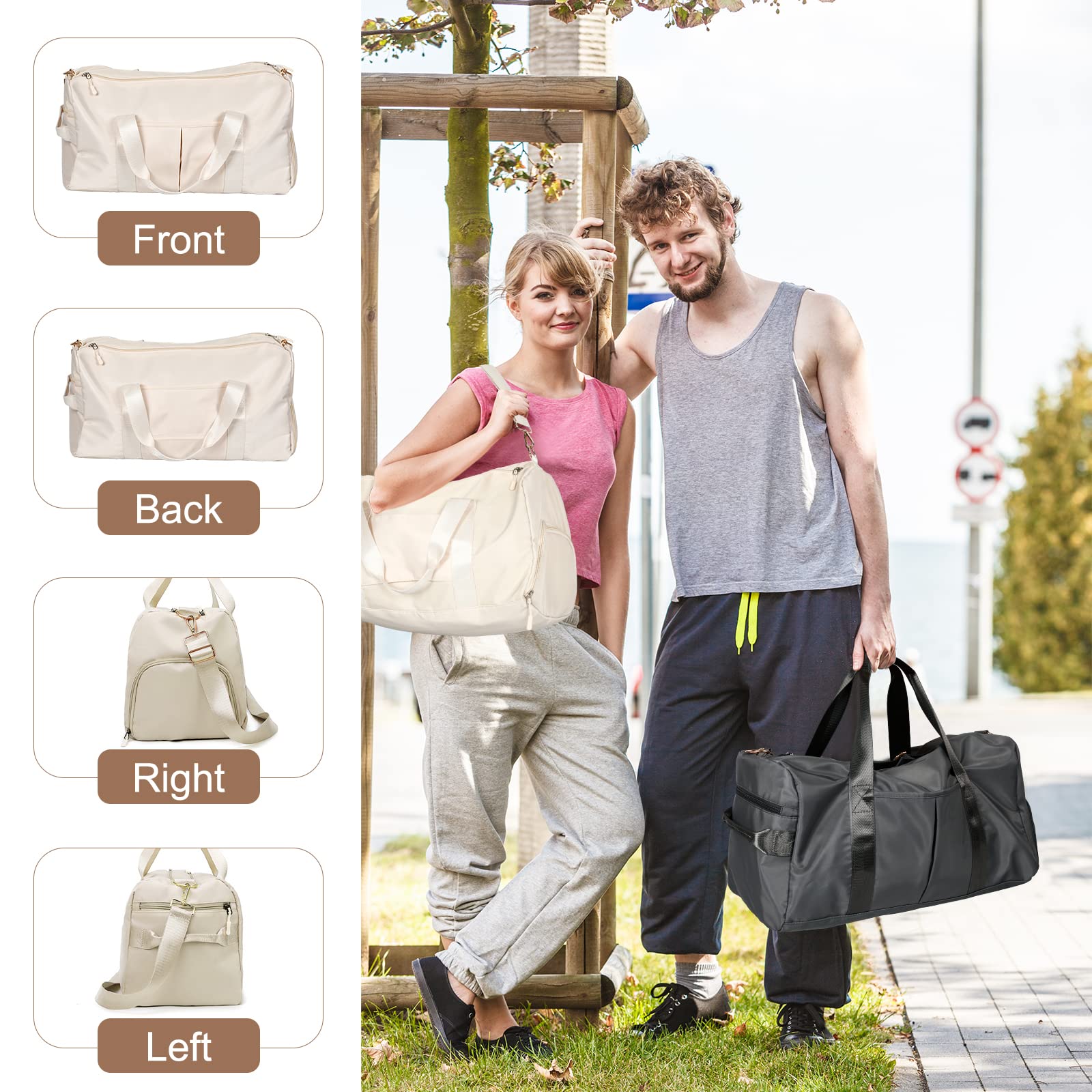 Bolsa de gimnasio, Beige, Bolsa de gimnasio 6