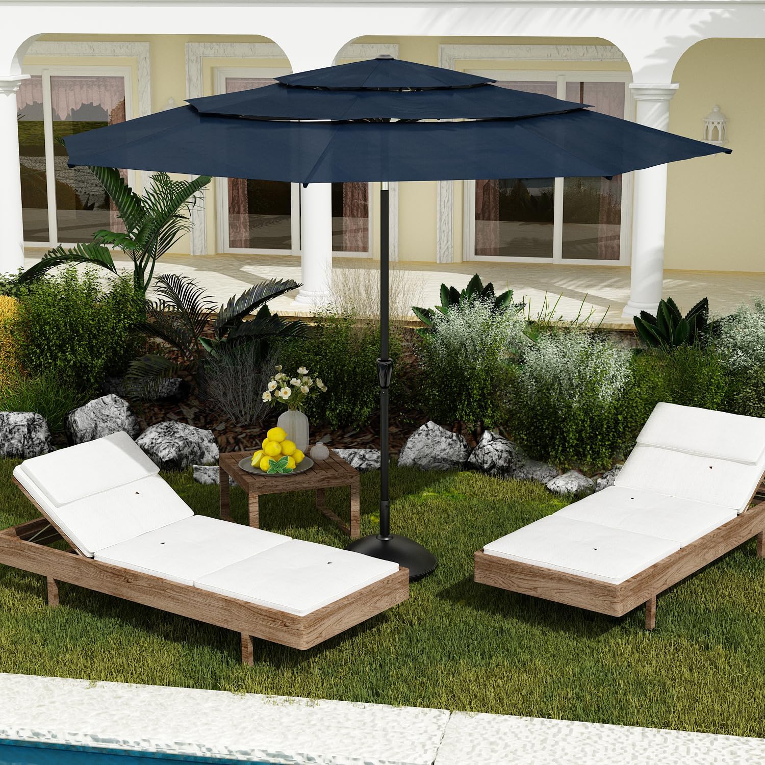Stay Cool and Covered: MOUMON 15x9 Ft Patio Umbrella Review