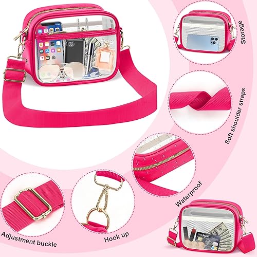 Miniatura 21 de KETIEE Bolso cruzado transparente, aprobado para estadios, para conciertos, eventos deportivos, festivales