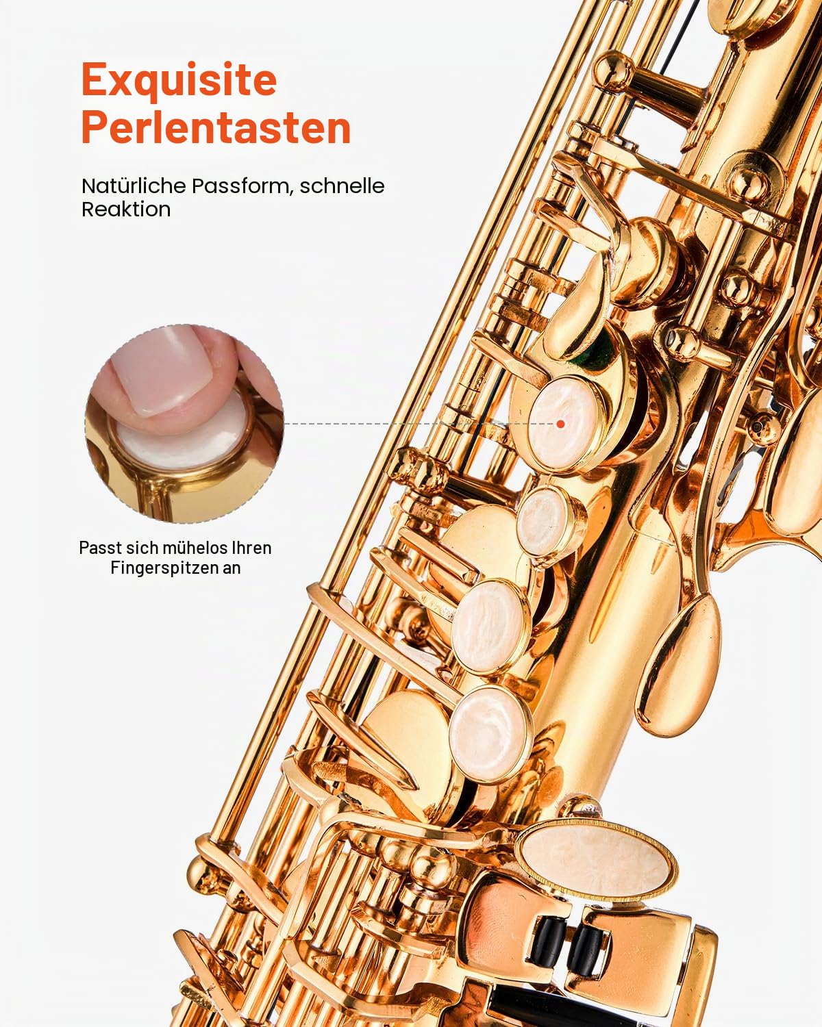 VEVOR Altsaxophon, E-Dur, Messingsaxophon-Anfängerset mit Tragetasche, Mundstück, Gurten, Reinigungstuch, Handschuhen, Fett, Umhängeband, 23 Tasten Altsaxophon-Set, für Anfänger & Schüler, Gold