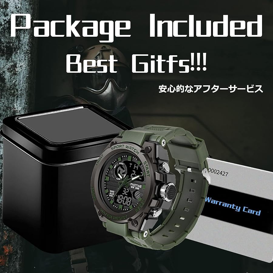 Amazon | findtime 腕時計 デジタル メンズ デジアナ うで時計