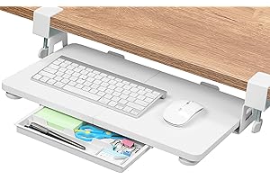 Keyboard Tray Under Desk, Ergonomic Keyboard Drawer Slide Pull Out, Easy to...