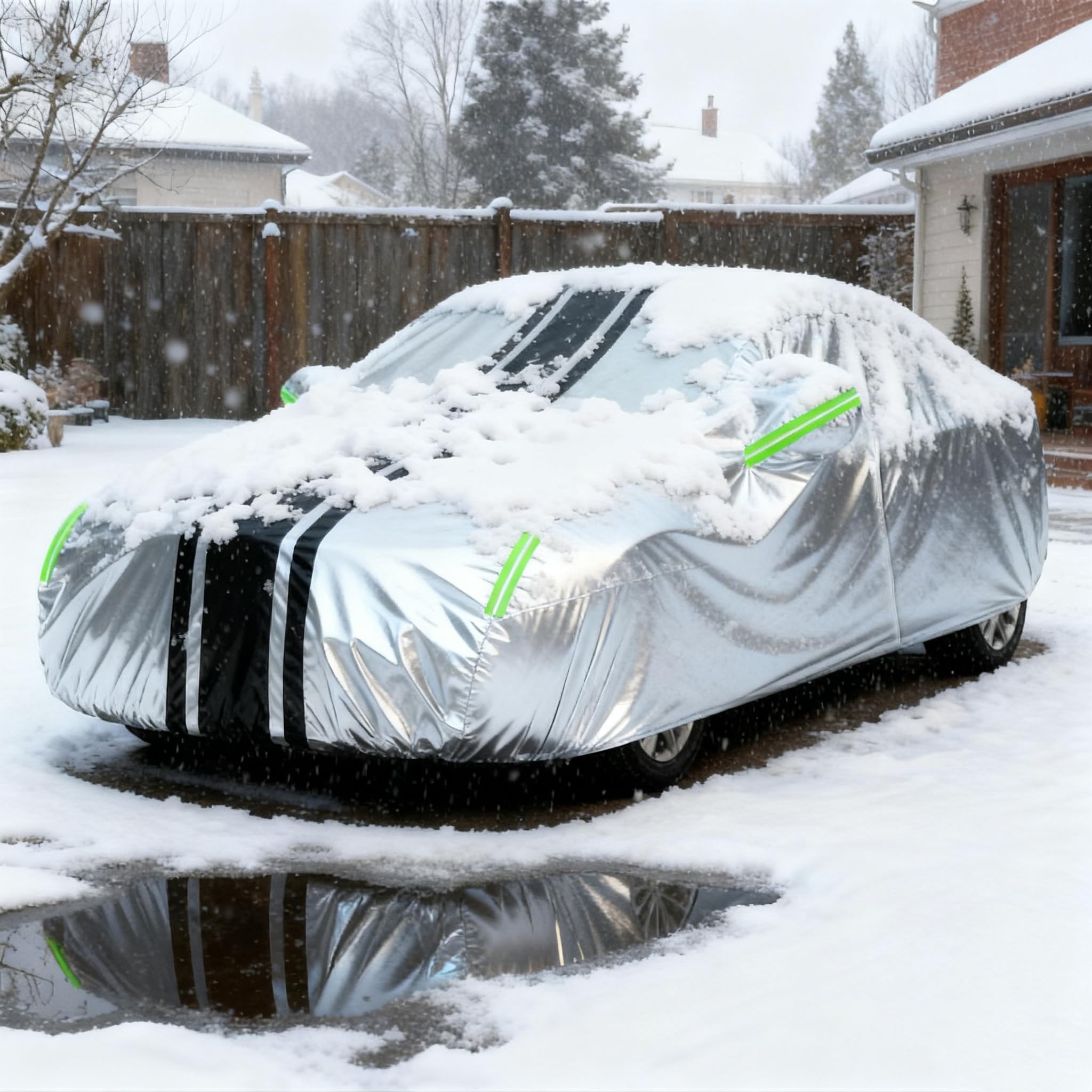 Pokrowiec na samochód zewnętrzny do VW Polo 6 Wodoodporny Lód Śnieg UV Przez cały czas Pełna ochrona z zamkiem błyskawicznym Drzwi boczne