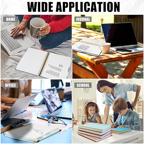 Miniatura 6 de 2 cuadernos en espiral de tapa dura de 8.5 x 11 pulgadas, cuaderno con rayas universitarias de 300 páginas, cuaderno de 3 asignaturas con divisores,