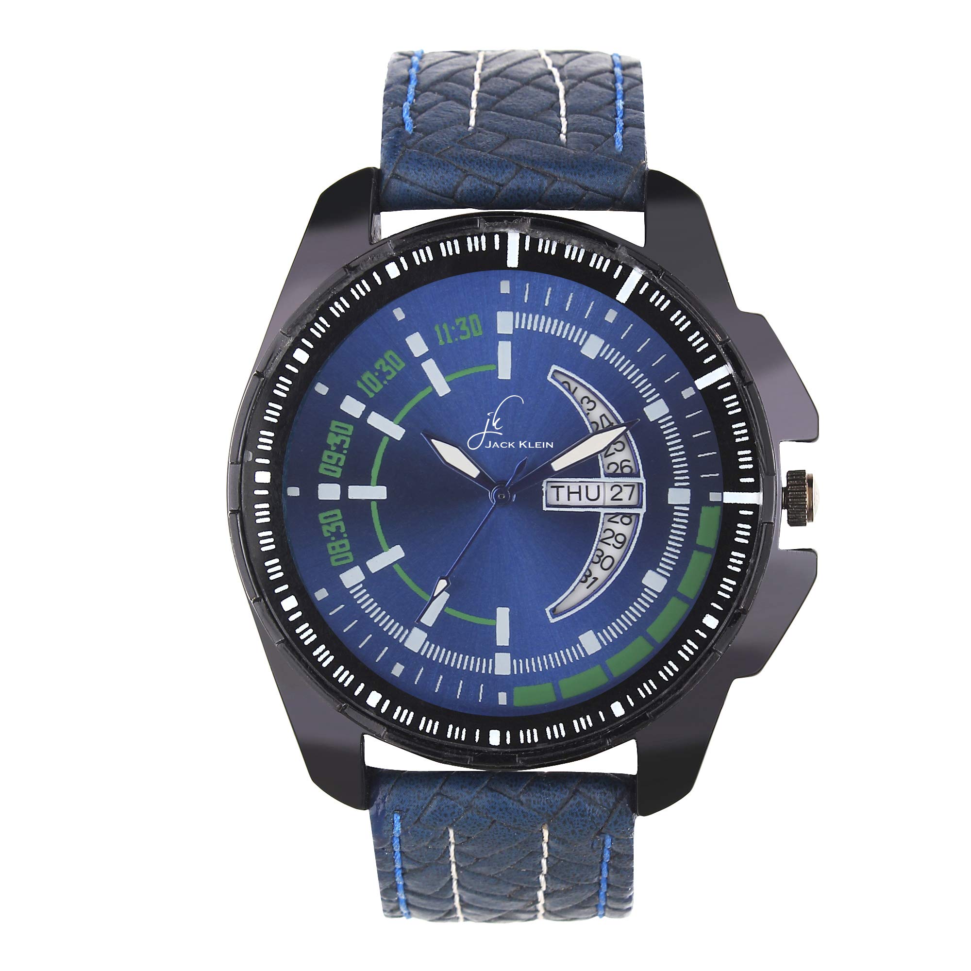 Jack Klein Attractive Blue Dial with Day and Date Working Multi Function Watch (B07MXCXL41) Amazon Price History, Amazon Price Tracker