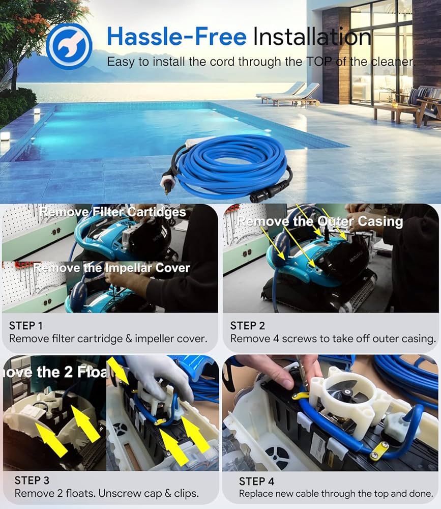 sixcow 9995862-DIY Blue Cable and Swivel 2 Wire, 18M/60FT