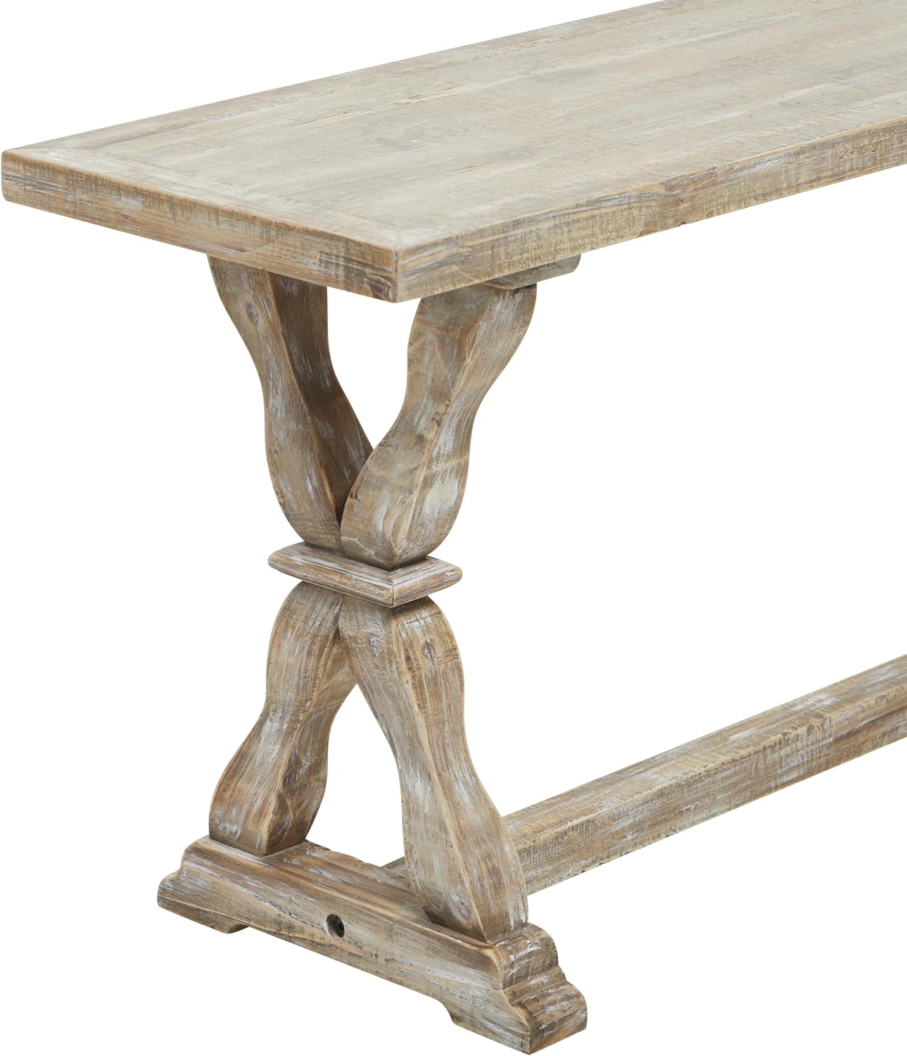 Deco 79 Farmhouse Wood Entryway Bench, Brown, 47" x 12" x 20"