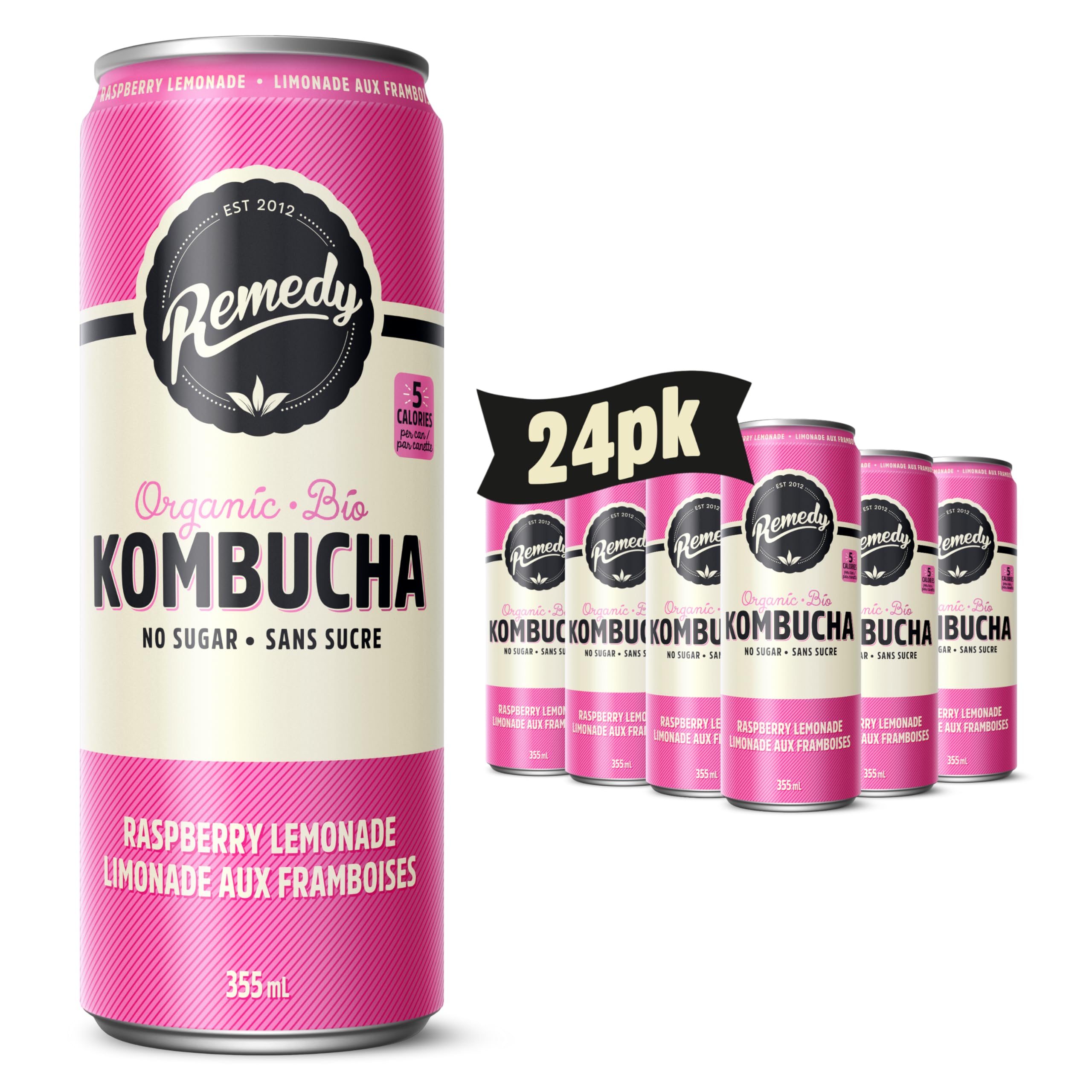 Remedy Kombucha - Refreshing Raspberry Lemonade Flavor