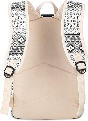 Miniatura 5 de goldwheat Mochila con estampado de lona, lindas mochilas para adolescentes, mochila escolar con bolsa de almuerzo, Juego de 3 mochilas escolares de