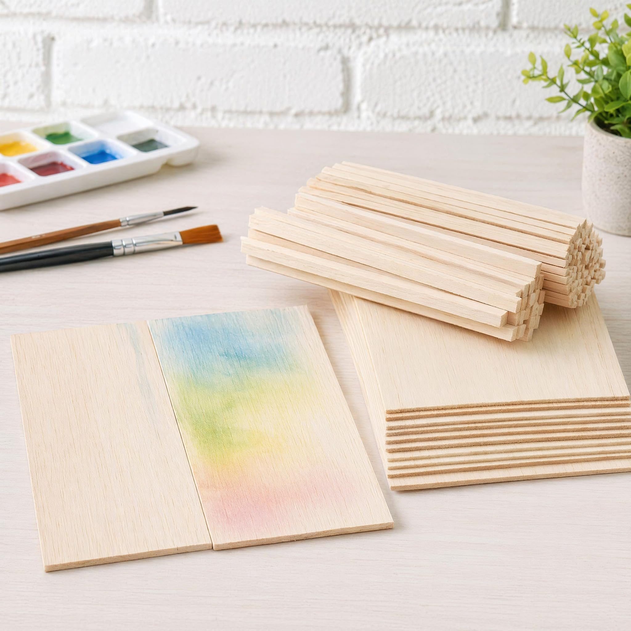 Balsa Wood Kit - 150 Pieces for Models & Crafts -4