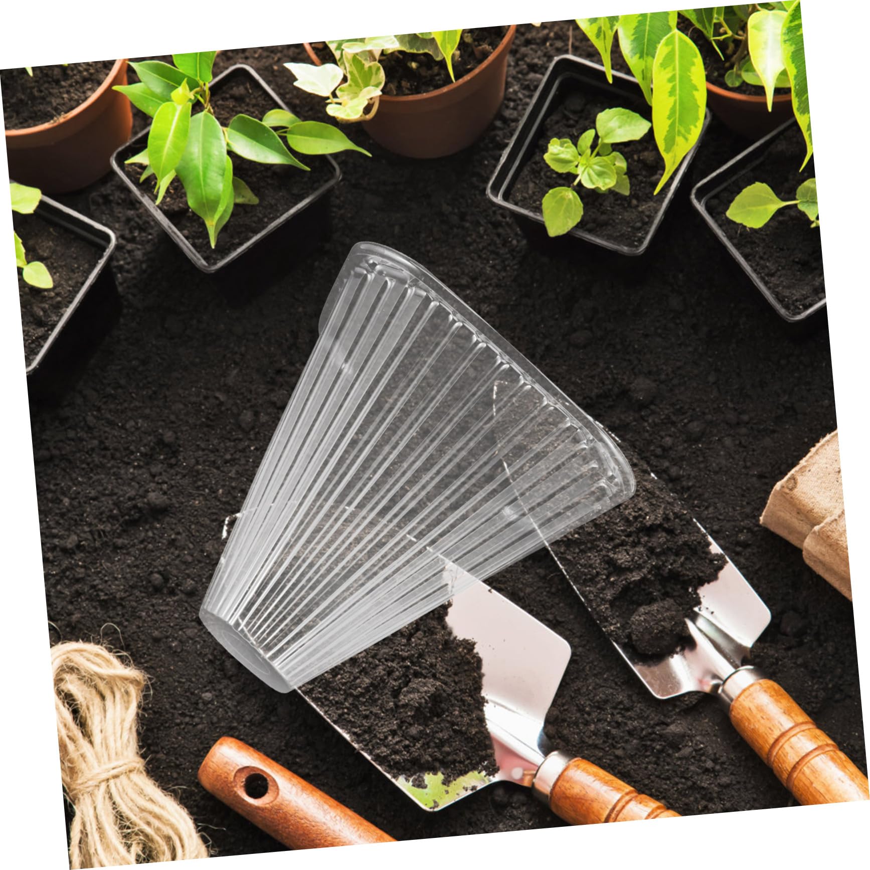 POPETPOP Cloche à Plantes Conique 10 Pièces en Pet, Protection Réutilisable | Semis et Jeunes Pousses, Usage Intérieur Extérieur, Ombrage et Protection