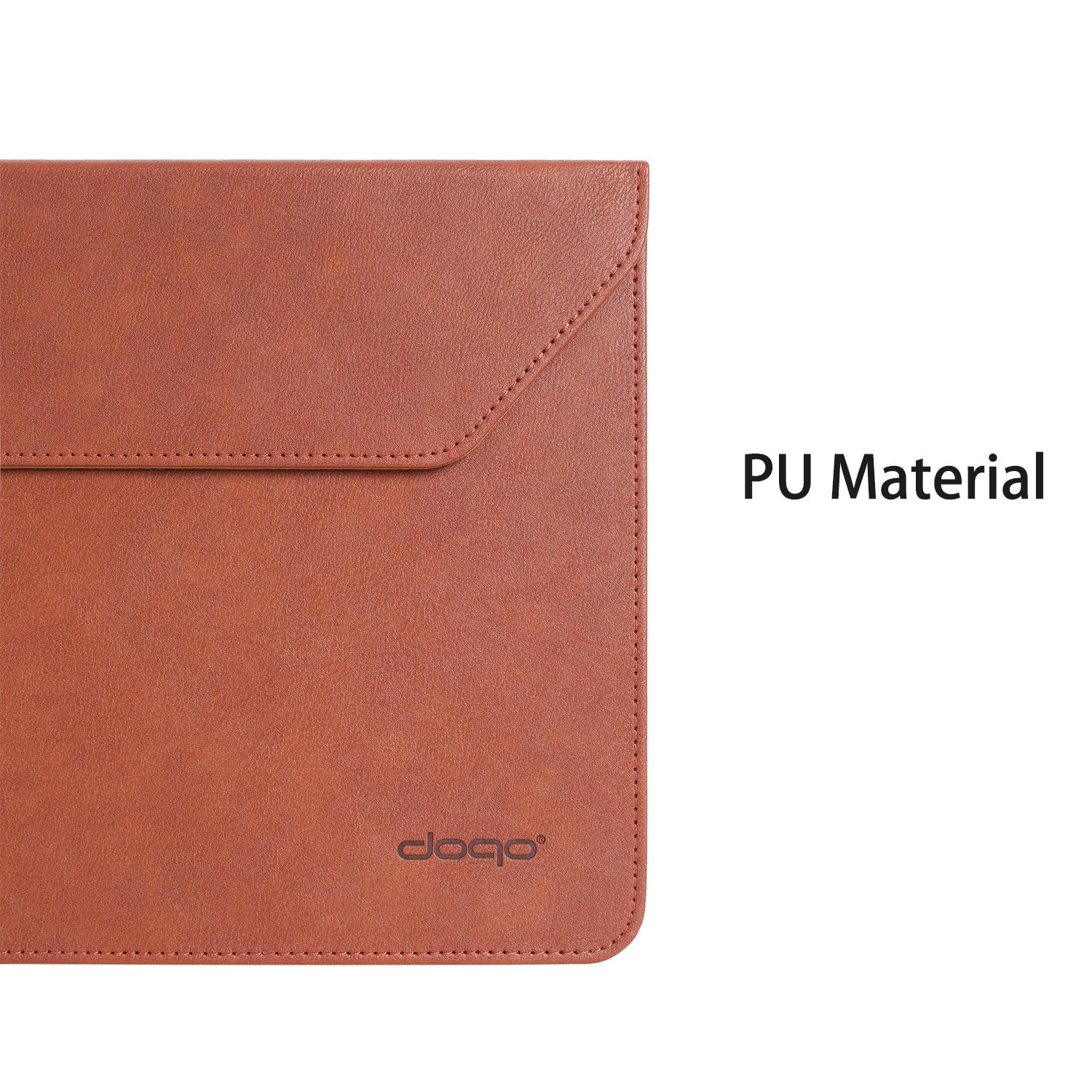 doqo Étui en cuir avec porte-crayon pour iPad Pro 10.9 - Fait main et issu du commerce équitable