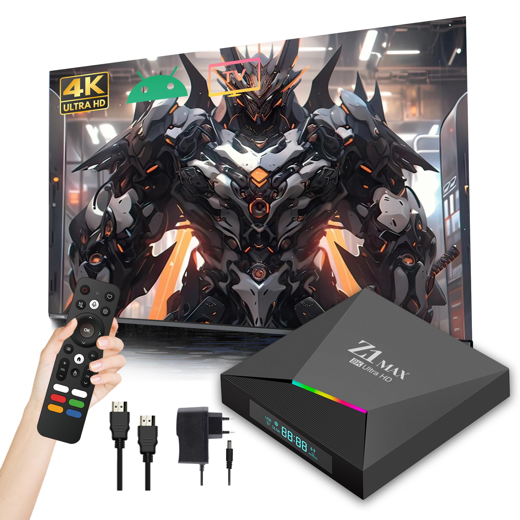Amazon.com: Z1 MAX Android 10.0 TV Box, 4K Ultra HD Smart Box for