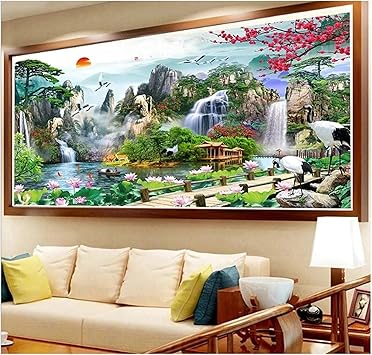5D DIY Diamond Painting Kits, Fochan Diamond Art Kits voor Volwassenen Kids Volledige Boor Crystal Strass Dot Borduurwerk Kruissteek Canvas Ambachten voor Home Wall Decor (60x80cm/24x32in