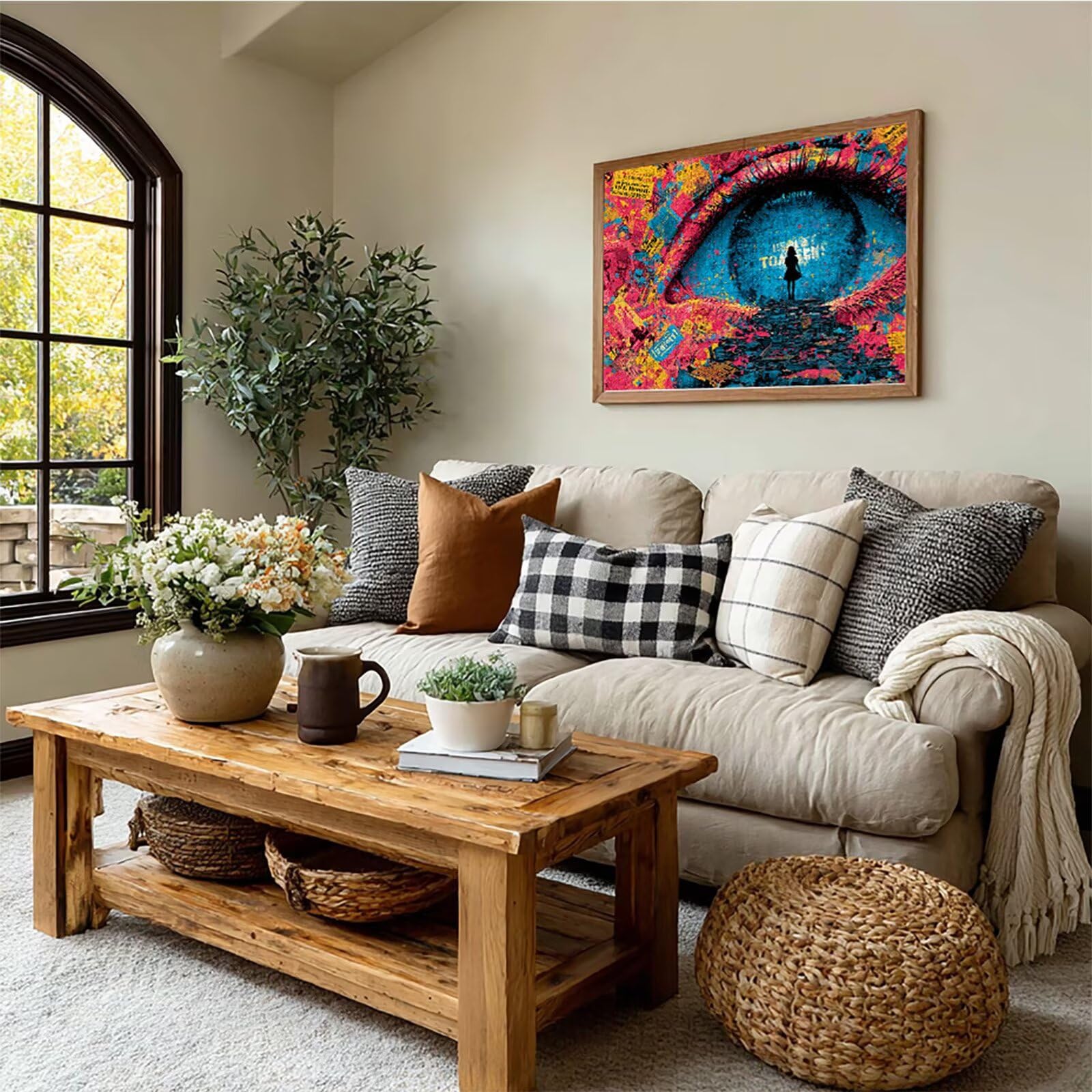 Drewniane puzzle z okiem, 156 x 105 cm, abstrakcyjne puzzle 5000 elementów dla dorosłych z pudełkiem, edukacyjna trudna gra, prezenty dla nastolatków, łatwe do odróżnienia, dekoracja domu, 2-4344