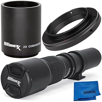 望遠レンズ Amazon | Ultimaxx 500 mm / 1000 mm F / 8プリセット望遠レンズ