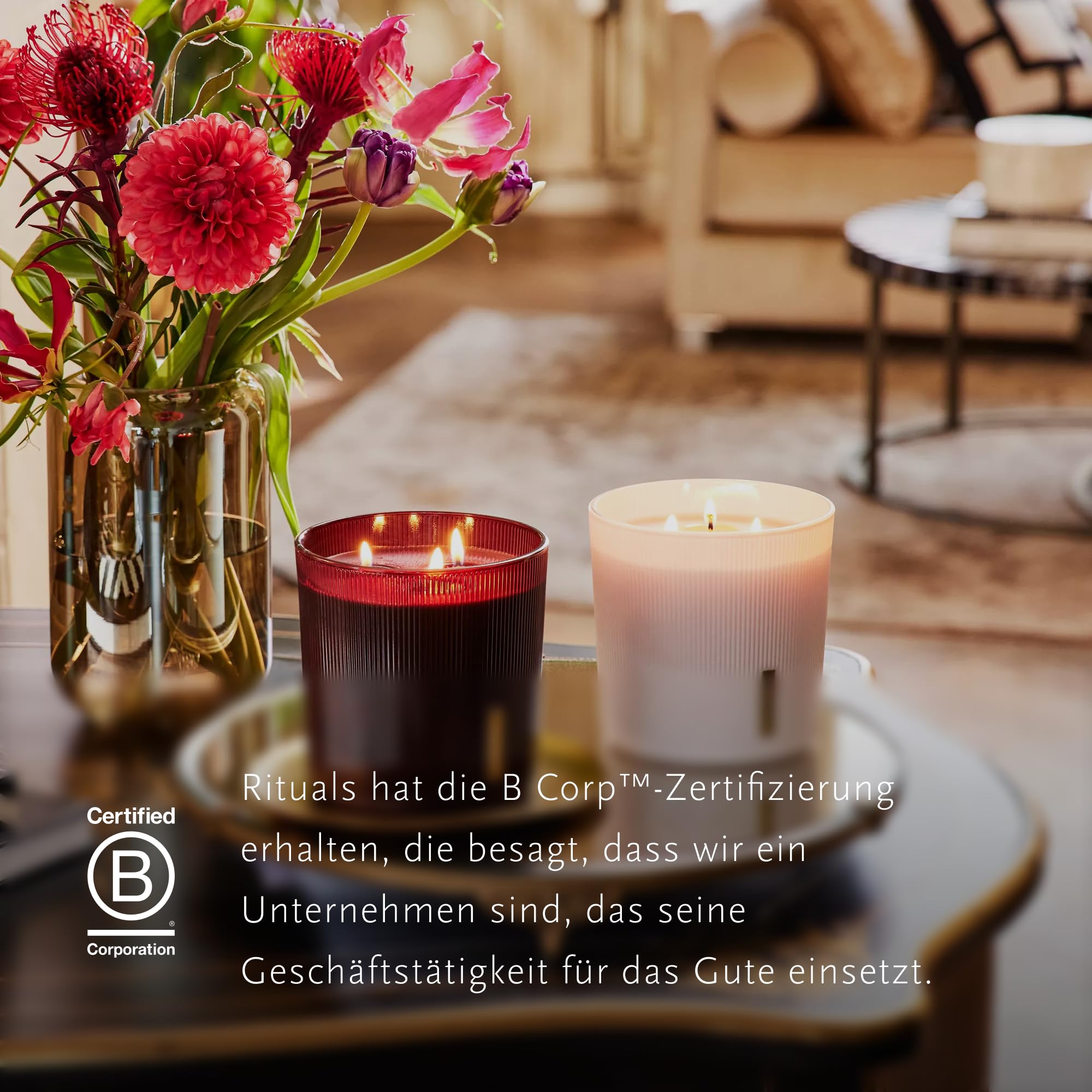 RITUALS Duftkerze aus The Ritual of Sakura – mit süßer Kirschblüte und Reismilch – langanhaltender Duft – bis zu 70 Stunden Brenndauer – 1 x 840g