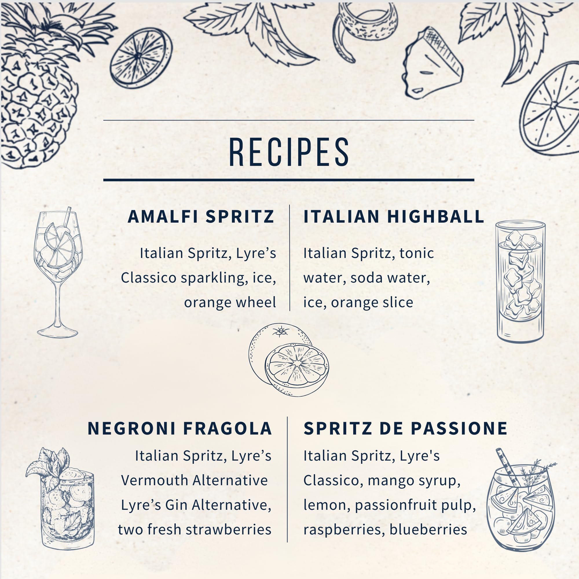 Lyre's Italian Spritz Premium Non Alcoholic Spirits, Mocktails & Nonalcoholic Drinks, Bitter Orange Style, 23.7 Fl Oz (Bottle with NEW Screw Cap, 23.7, Fl Oz)