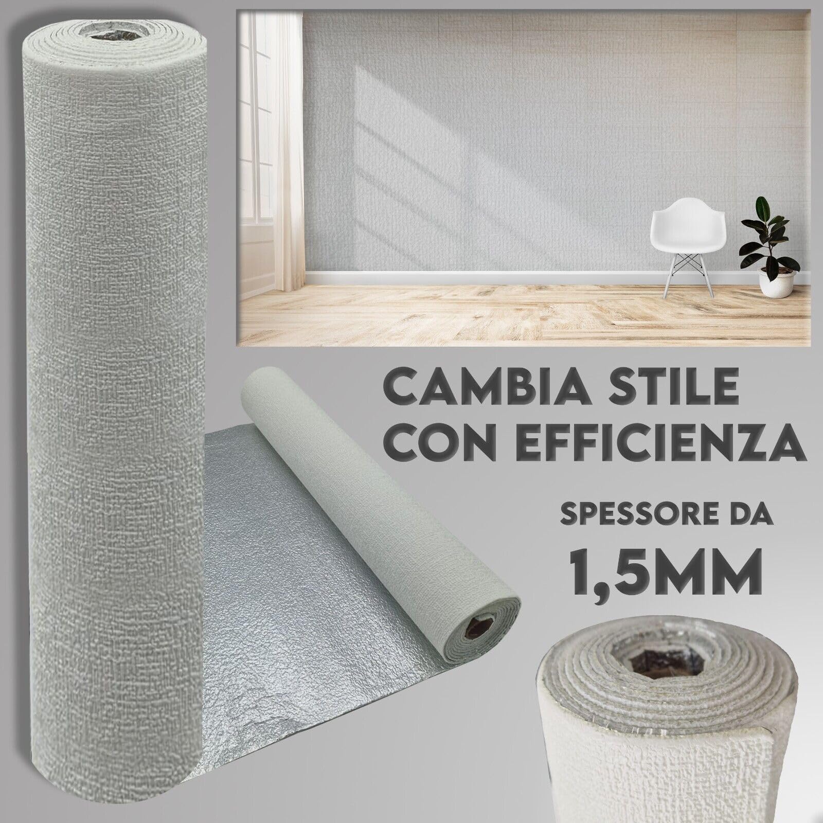 Carta Da Parati Adesiva Muro Rotolo 200 Cm X 50 Cm Spessore 1.5