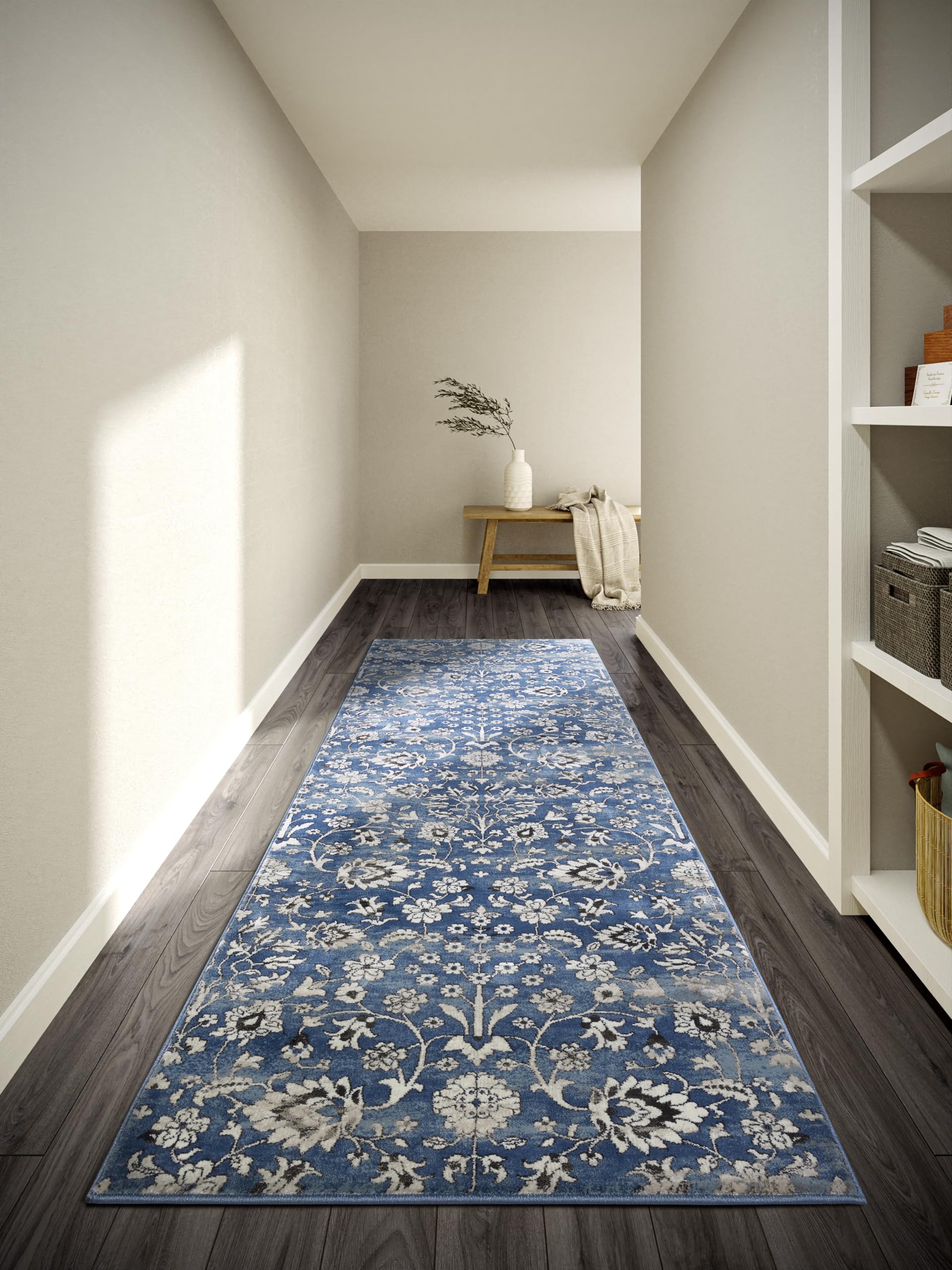 Tapis de salon classique Ernest pour sol froid et couloir sombre en dimension 80x240