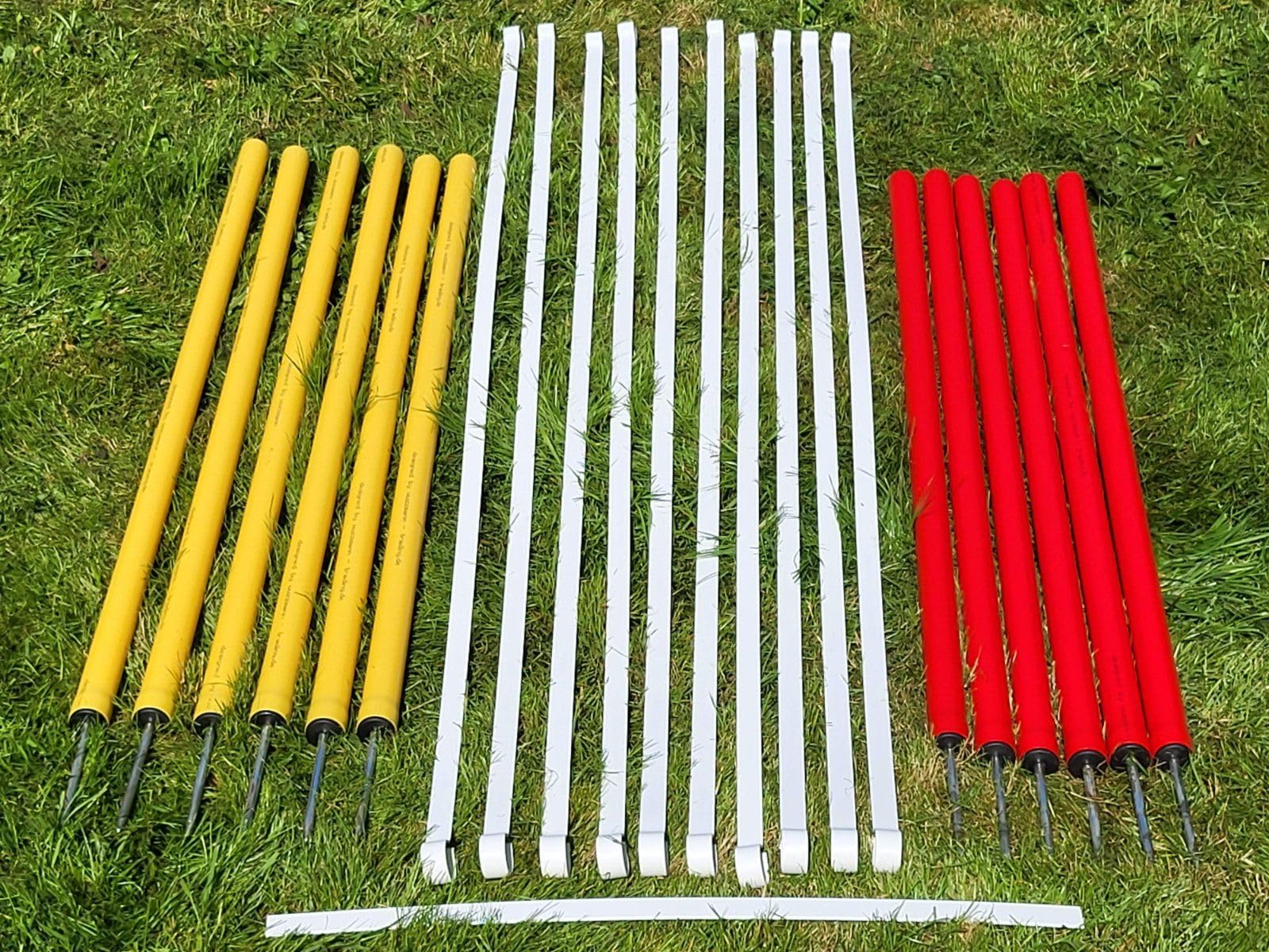 Generisch STECK-Slalom - AUSBILDUNGSSET / 10 SLALOMBÖGEN + 12 STANGEN(32mm)