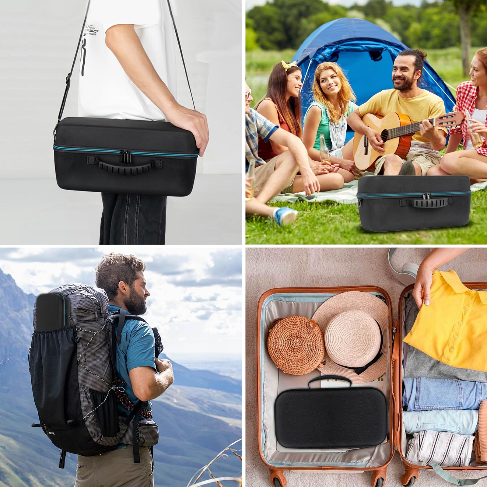 Hard Protective Case Replacement for Bose SoundLink Max, Portable Speaker Travel Case Compatible with Shoulder Strap and Handle. (Black)