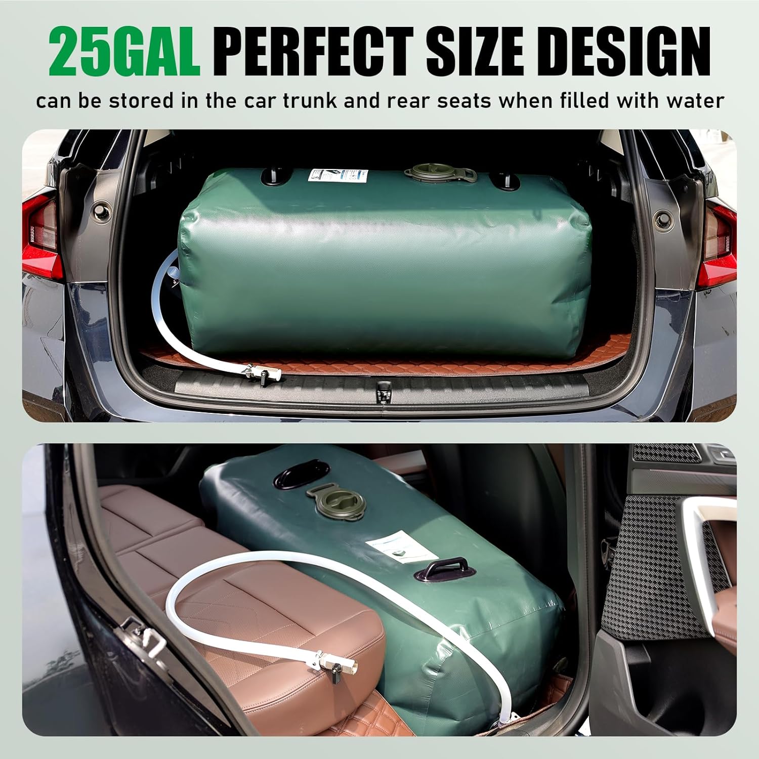 Drinking Water Storage Bladder,50 Gallon Portable Water Bladder Tank, RV Water Tank, Can Be Used for Storing Drinking Water, Camping, Traveling, Wilderness Survival Patrols.