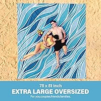 Vista 214 de Beach Blanket Oversized Extra Large 78" X 81",Waterproof Sandproof Beach Blanket 1-7 Adults Lightweight Durable for Travel Camping Hiking Picnic