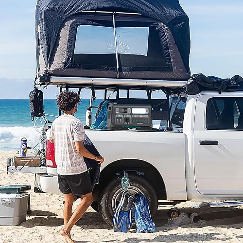 Miniatura 28 de ALLWEI Generador solar LiFePO4 de 1200 W (pico de 2400 W) con 1 panel solar de 200 W, carga rápida en 1.5 horas, estación de energía portátil