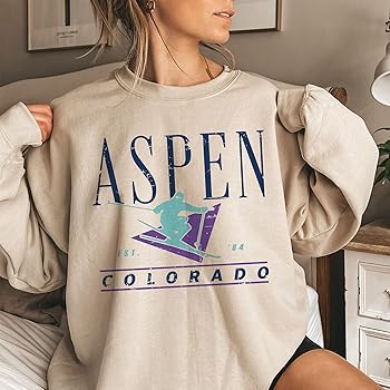 Matinox Aspen Colorado Style Ski Sweatshirt - Vintage Ski