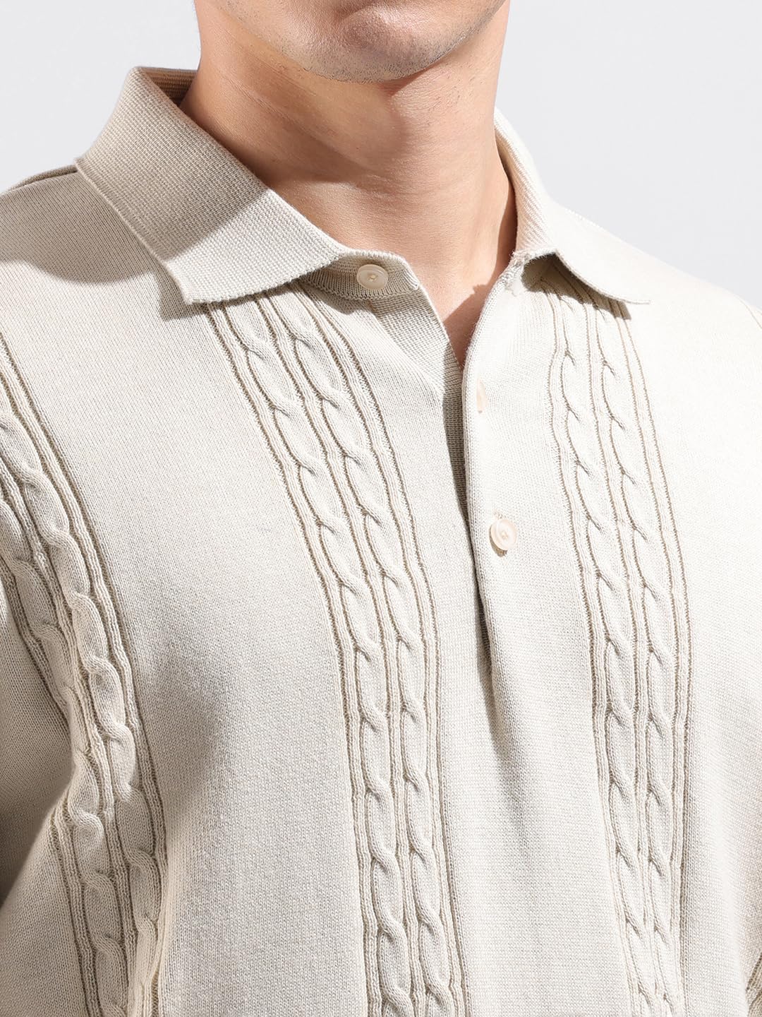 The Indian Garage Co Camiseta polo de manga media para hombre, de punto plano, texturizada, de gran tamaño