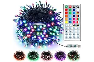 Brizled Halloween Lights | Enchanting 33ft String of 100 Dimmable, Color-Changing LED Lights