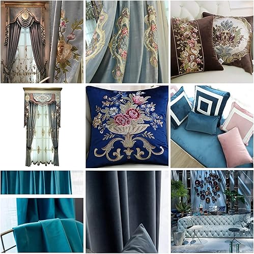 Miniatura 5 de Tela de terciopelo esmerilada para disfraces, manualidades, tapicería, tocador, cortina de cojín, manualidades, 59.1 in de ancho, vendido por metro