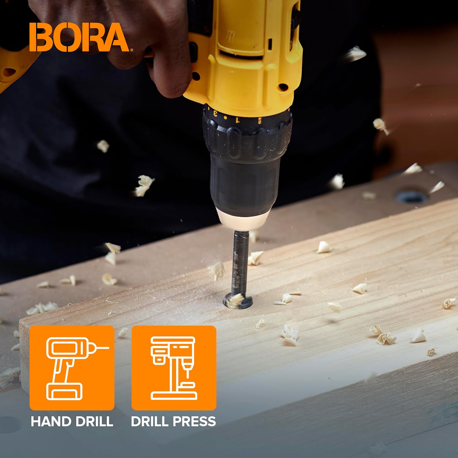 BORA BFB-009997 22mm Dia Tempest Forstner Bit 90mm OAL, 10mm Round Shank for Wood Drilling Ideal for Cabinet Making and Fine Woodworking Projects 6 BORA BFB-009997 22mm Dia Tempest Forstner Bit 90mm OAL, 10mm Round Shank for Wood Drilling Ideal for Cabinet Making and Fine Woodworking Projects