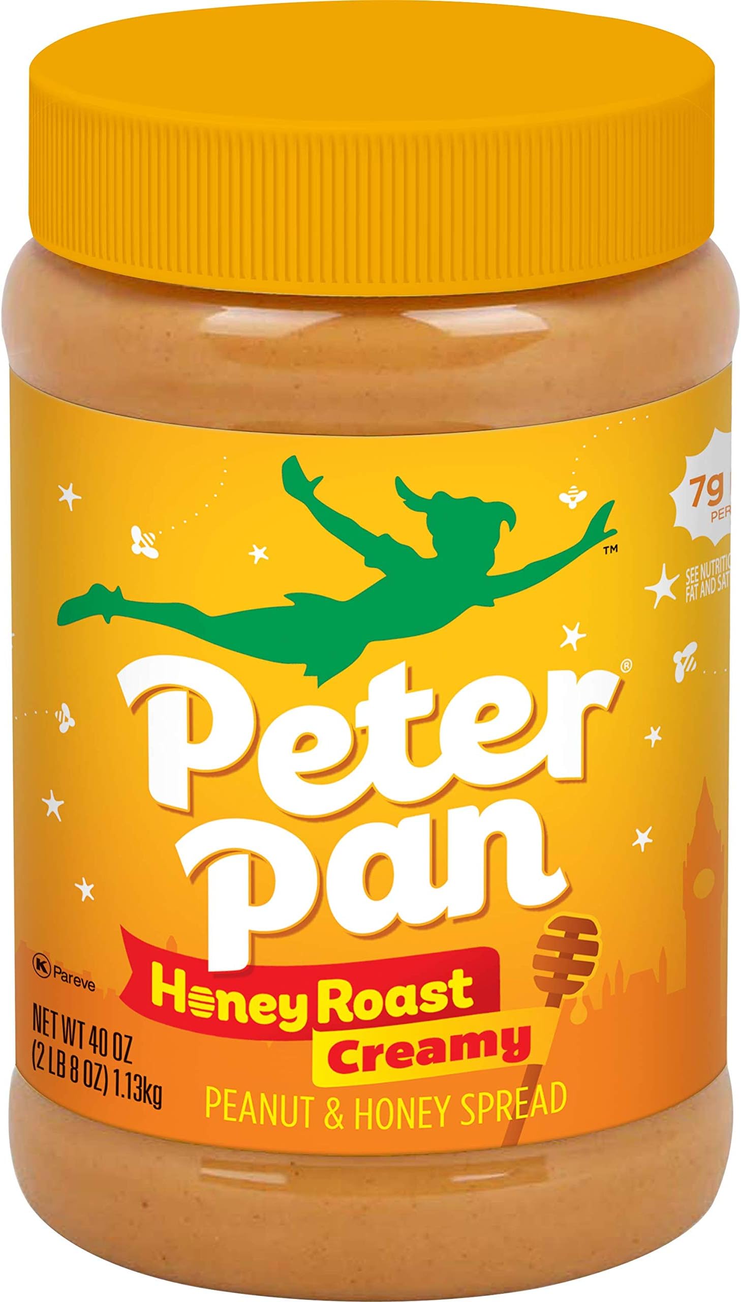 Peter Pan Creamy Honey Roast Peanut Butter Spread, 40 OZ (Pack of 6)