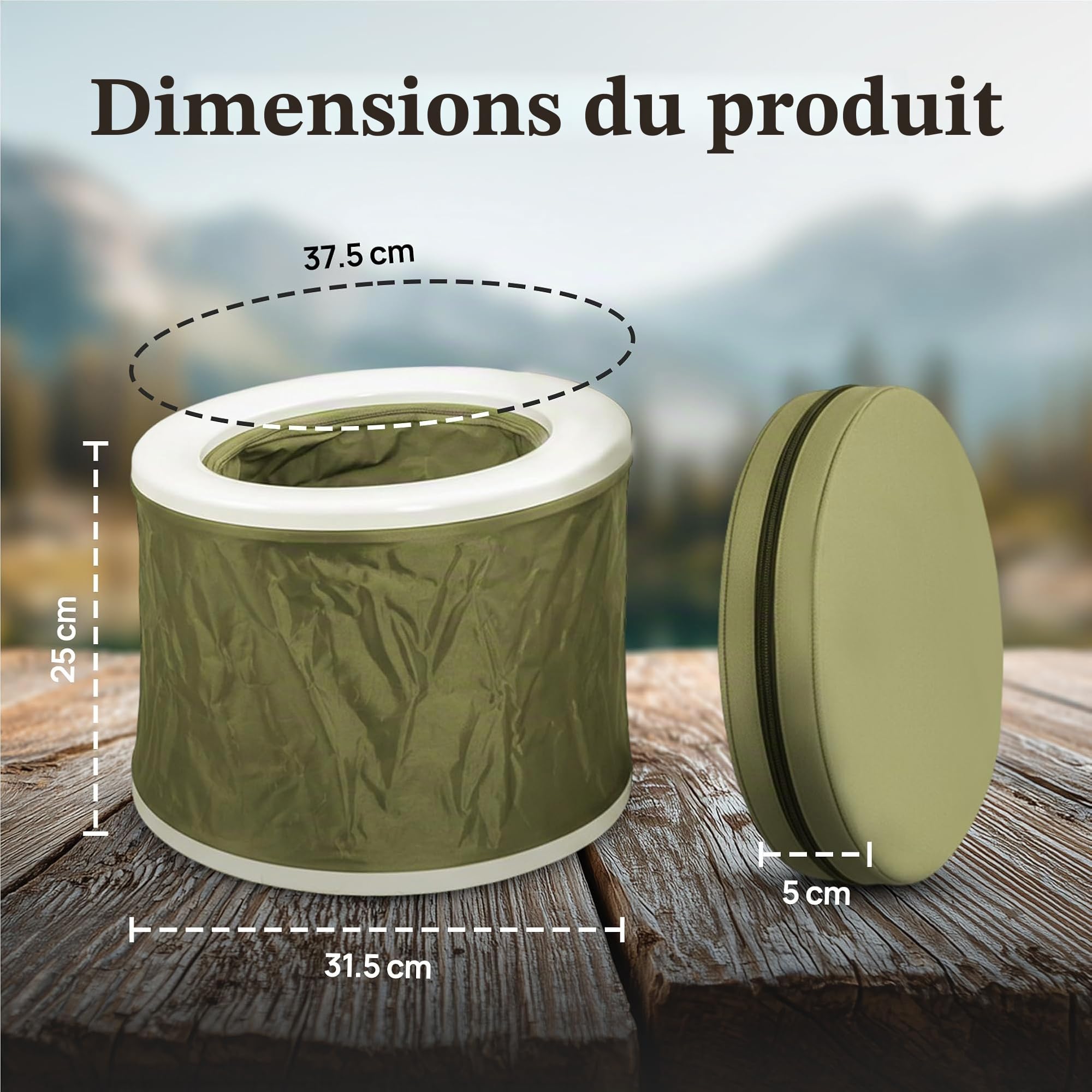 Bivvy Loo Portable Toilette - Toilette de Camping - Festival de Toilettes WC - Pêche - Camping WC - SE Plie à Plat - Prend en Charge Plus 150kg