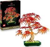 LEGO Botanicals Japanese Red Maple Bonsai Tree - Artificial Plant Building Set with Red & Orange Leaves, plus a Buildable Pot - DIY Home Decor Gift For Adults - 10348 - 1