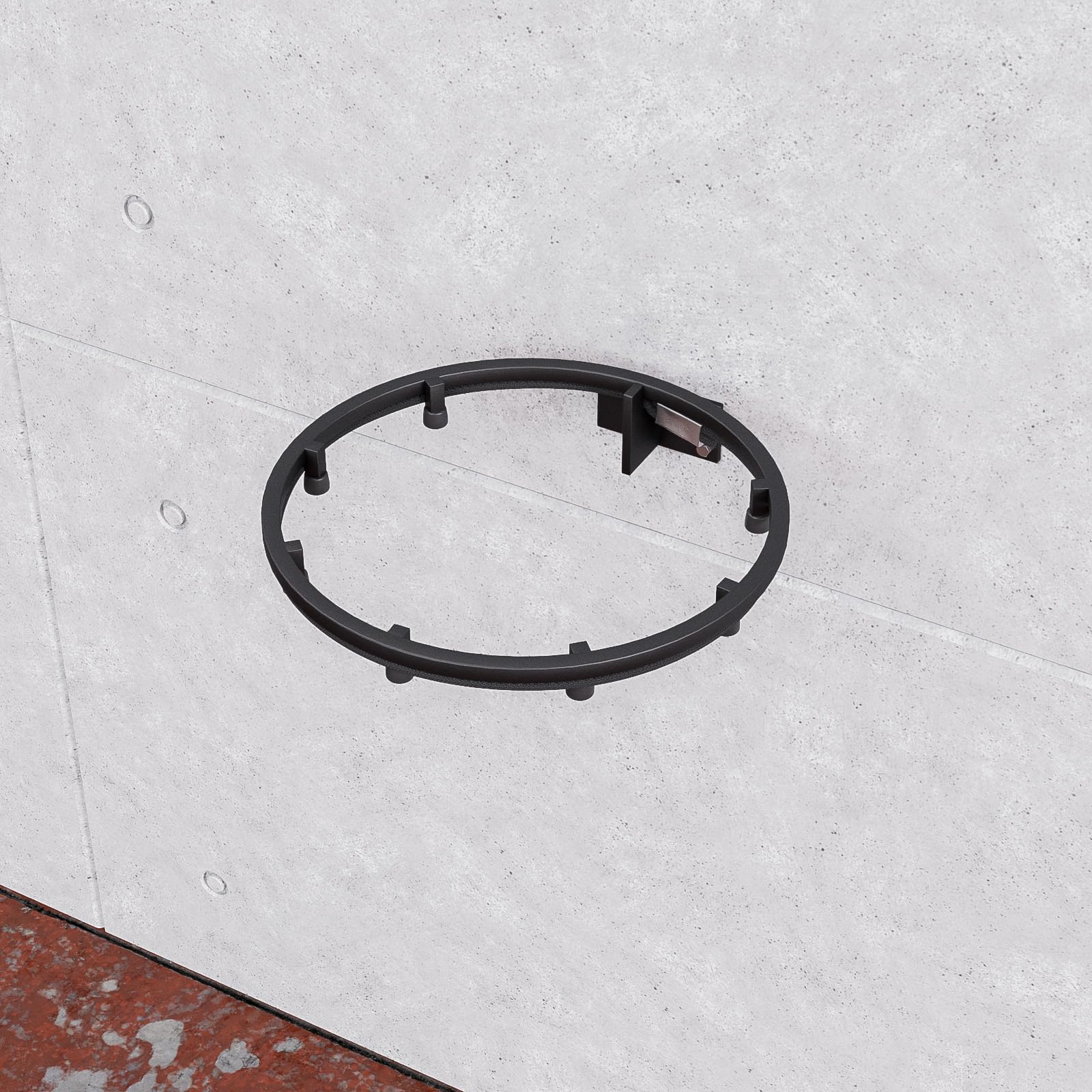 QLS Support pour sac poubelle U3 - Support mural - Poubelle ronde