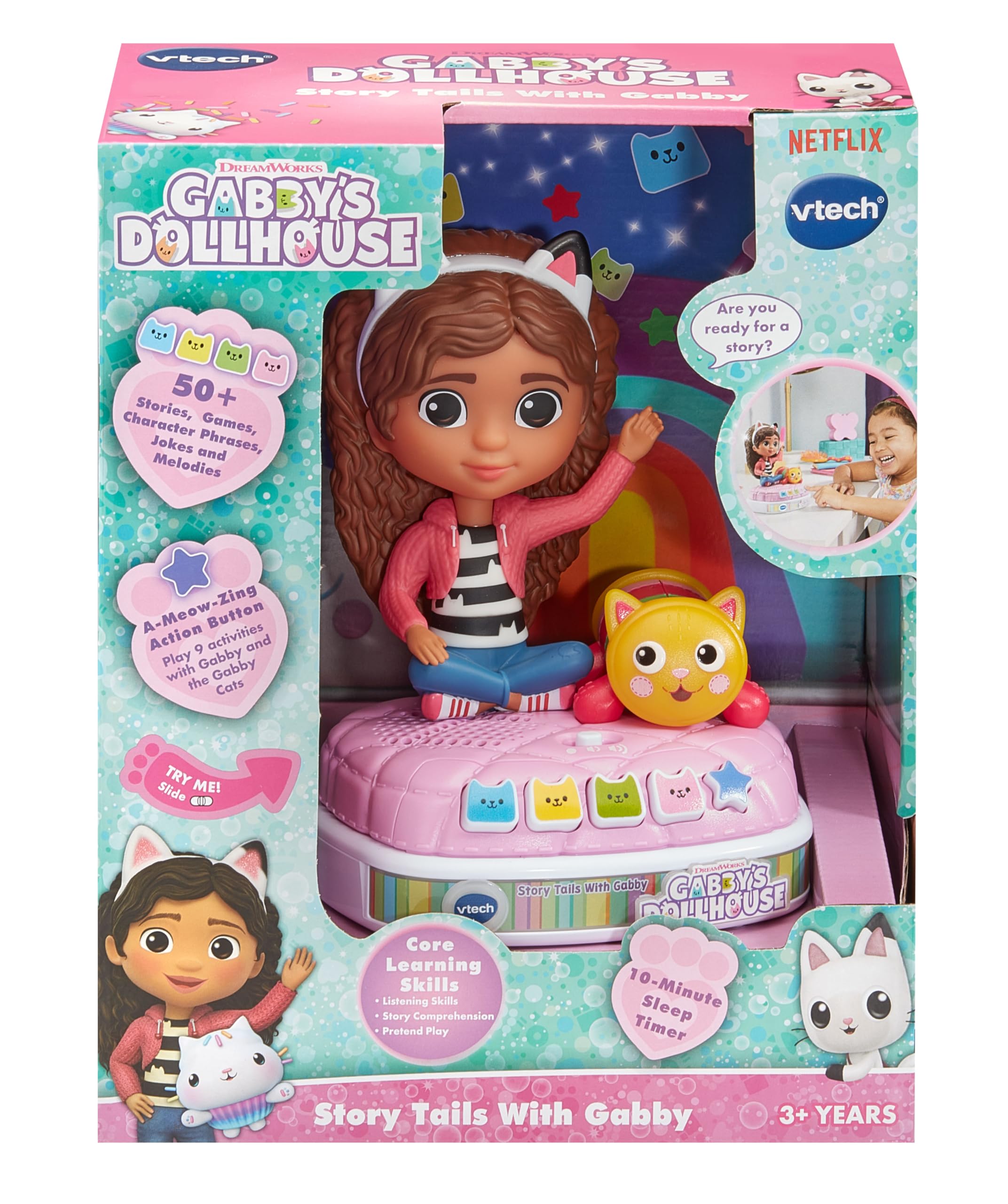 VTech Gabby's Dollhouse Story Tails With Gabby, Official Gabby's Dollhouse Toy with 4 Stories, Music and Sounds - Image 3